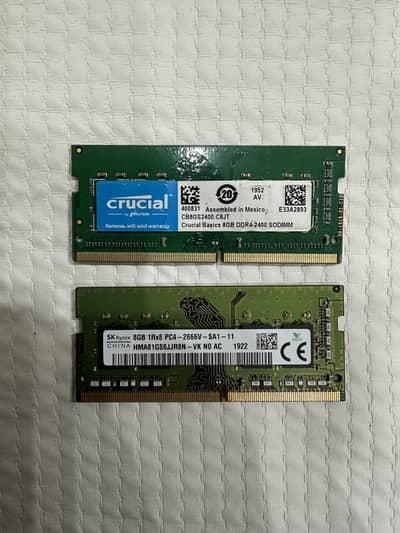 8gb ram DDr4  2400mhz-2666mhz for laptop