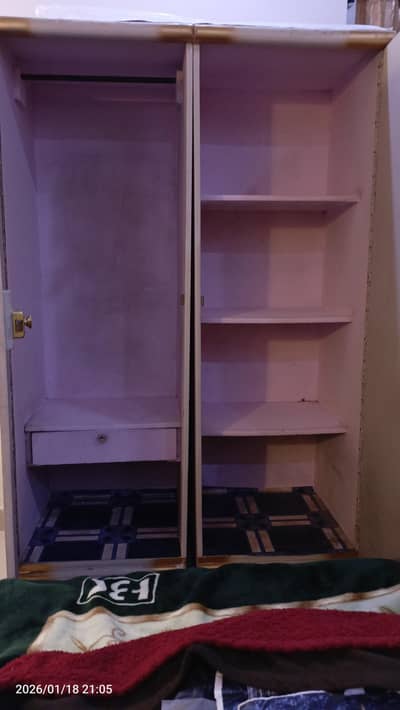 Bed set, dressing table, Showcase and Cupboard