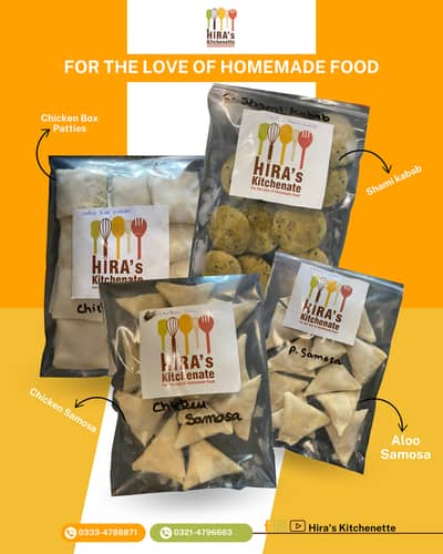 Home Made Fresh & Hygienic Frozen Snacks (Samosa, Rolls, Shami Etc)