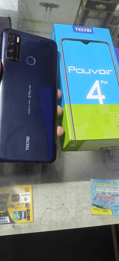 Tecno pouvoir 4     6+128gb Sath box chgar ha