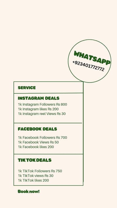 All Social Media Services Available