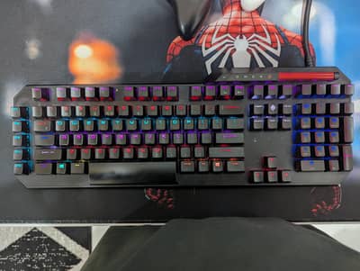 HP Omen sequencer keyboard and red dragon griffin mouse