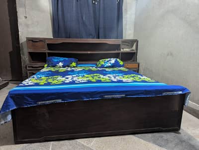 bed with dressing table