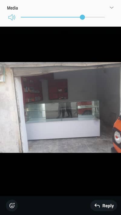 counter for sale  wood +glass  7 foot good condition