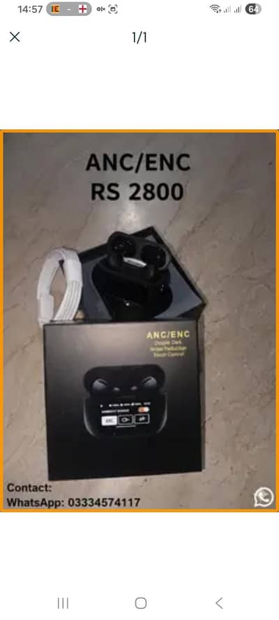 ​Smart LCD Touchscreen Wireless Earbuds - ANC/ENC Noise Cancelling