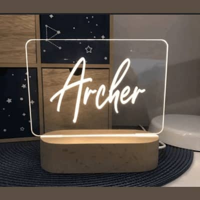 Acrylic Name 3D illusion Lamp Korian