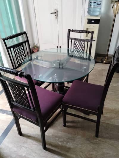 Wooden Dining Table 4 Seater Round For Sale