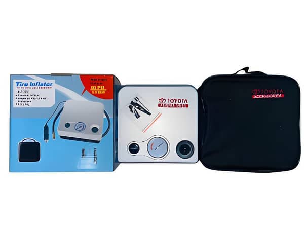 Toyota Portable Electric Air Pump – 12V Digital Tire Inflator & Deflator with Kit
