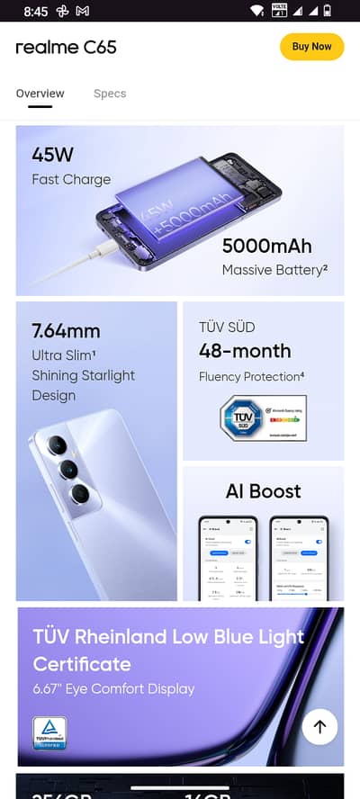 Realme C65 (Just 13 months used)