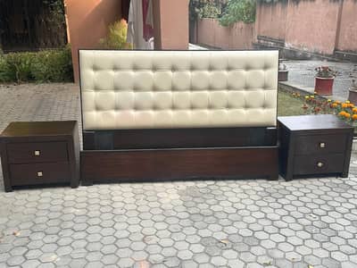 Bed and bath, bed and side tables (2)