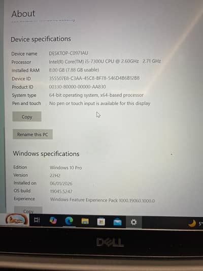 Dell latitude core i5 8th generation