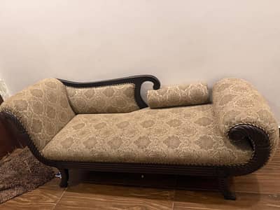 Wooden Dewan / Chaise Lounge Sofa – Elegant & Solid