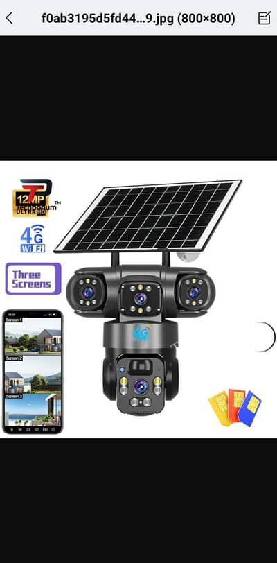 Solar Wifi Camera 1080p Outdoor, For Home, Office Security