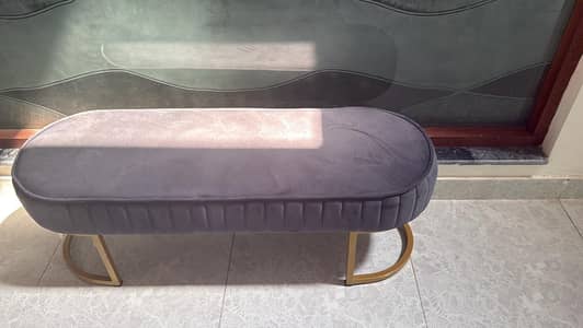 Premium Storage Bench + Velvet Ottoman Bench – Stylish & Practical Set