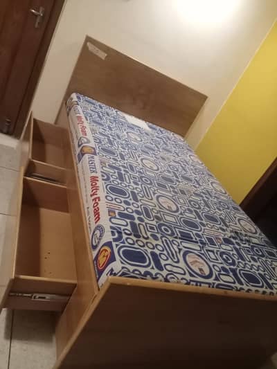 Large single bed with mattress