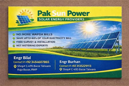 Complete Solar installation with Material in Rawalpindi/Islamabad