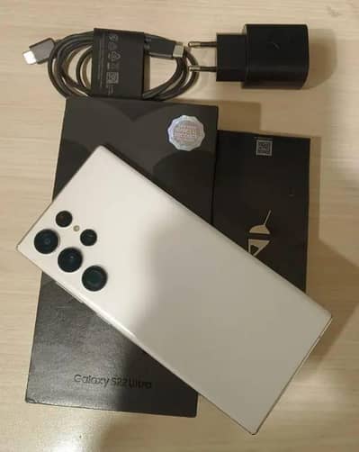 Samsung Galaxy s22 ultra Complete box urgent sale  connect wtp no