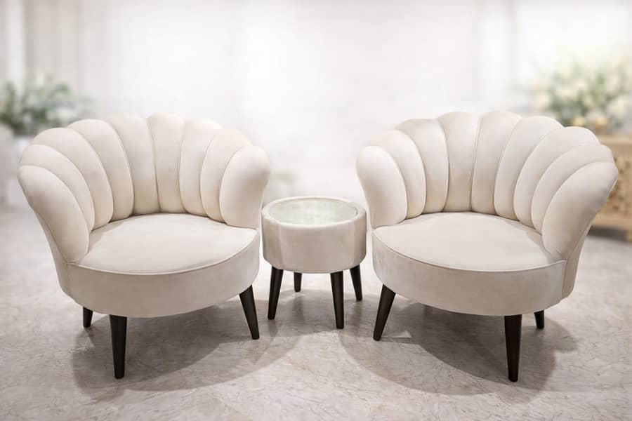 Beige Single Sofas & Stylish Center Table for Sale - Sofas - 1110649680