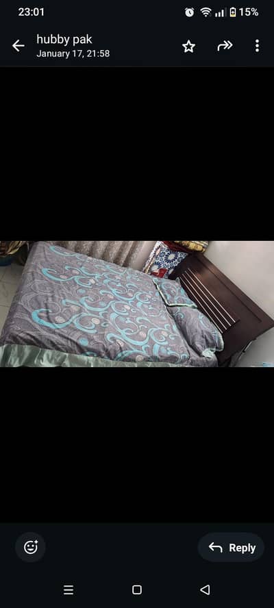 queen bed with mattress for sale