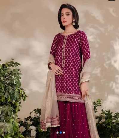 Batik Studio Magenta Gharara – Brand New