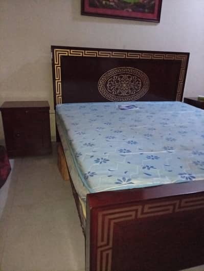 bed with side tables