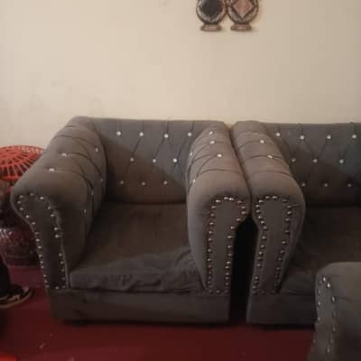5 seater welvet sofa set
