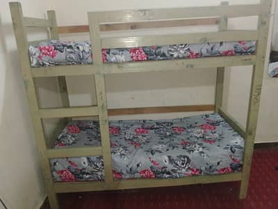 wooden bunker bed