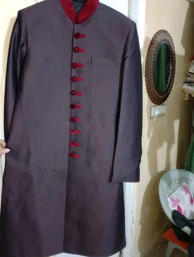 maroon sherwani