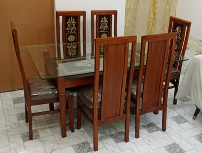 New Stylish 6 Chairs Set of Lacker Dinning Table