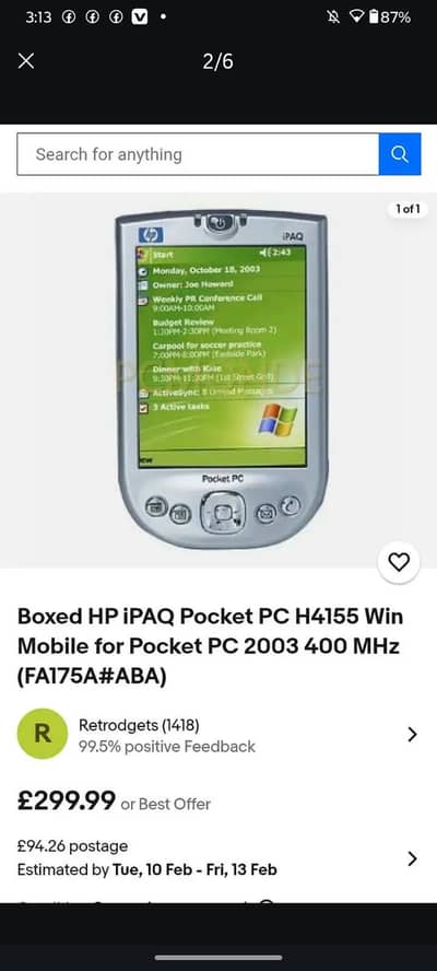 HP pocket PC only for intique lovers
