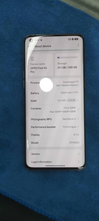 oppo find x 5 pro  12gb/256 gb snapdrago 8Gn1
