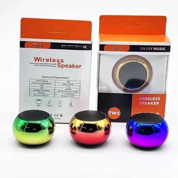 Mini Wireless Bluetooth Speaker TWS – Portable Heavy Bass Sound – Bluetooth 5.0 – Rechargeable Mini Speaker