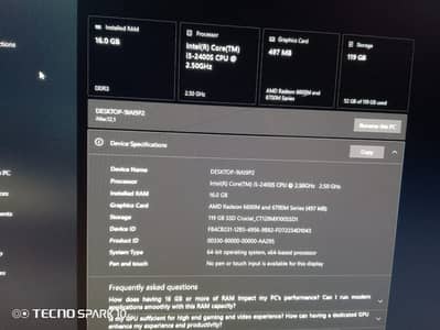 Imac 2011  i5 2nd 16/128ssd  4k Display