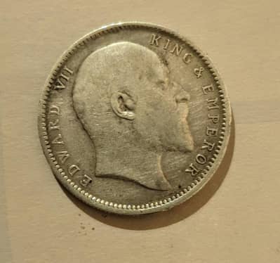 ONE RUPEE INDIA coin 1909