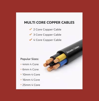100% Pure Copper | All Types Electrical Cables Available