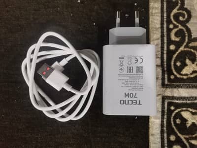 Tecno camon 30 ka original charger 70w