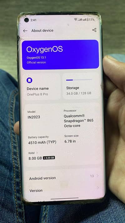 Oneplus 8 pro 8/128 pta approved