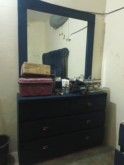 bed set for sale with almari and coffee chair