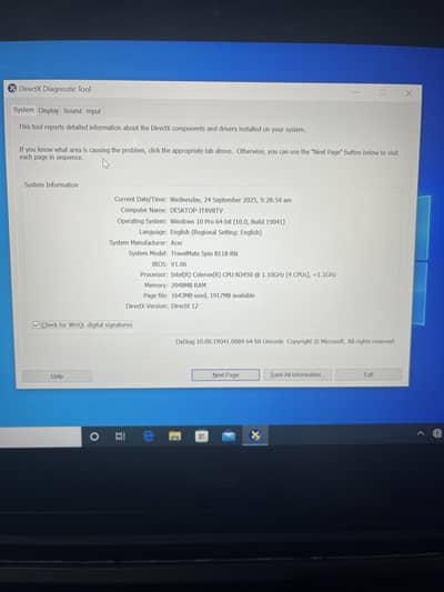 Chrome book Acer Spin Windows 10 pro installed