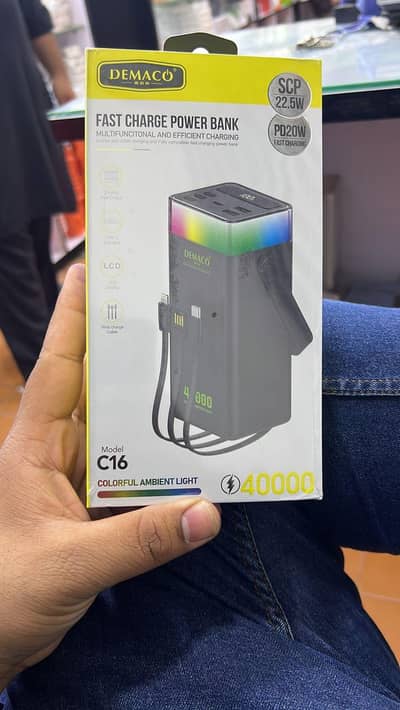 DEMACO POWER BANK 40.000Mah Complete PD FAST CHANGING 22W