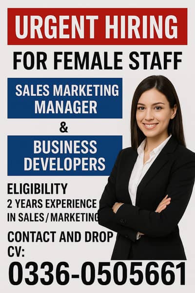 Need female staff for new office