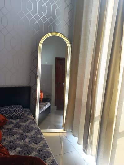 large size mirror 3 lightening with wooden stand  for sale with touch