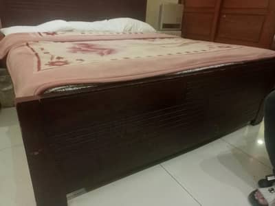 KING SIZE BED SET PURE WOOD