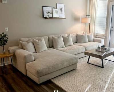 Luxury L-Shape Sofa Set – Modern Corner Sofa for Living Room-6 Seater