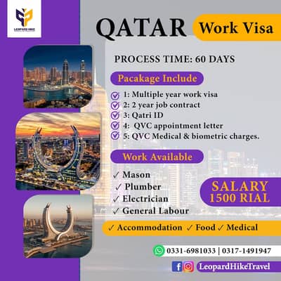 Suadi work visa / Qatar work visa / visa service /Work visa Available