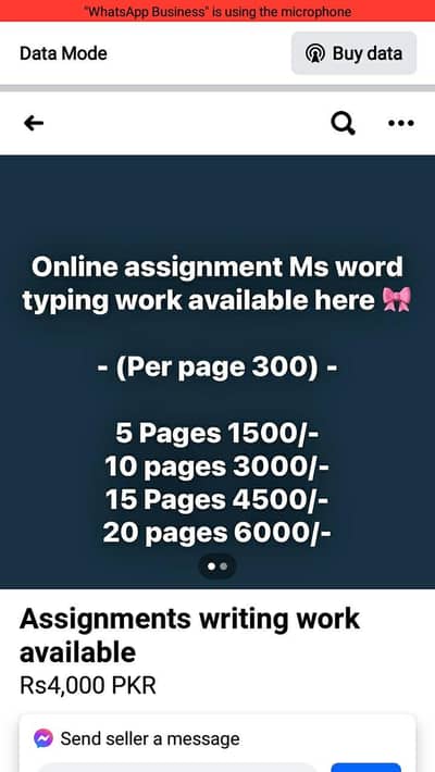Assignment work Available
