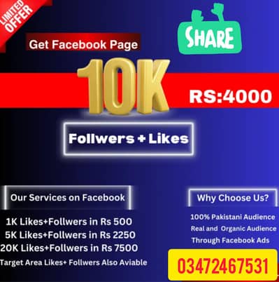Facebook page and profile followers