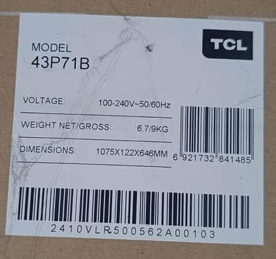 TCL 43p71b
