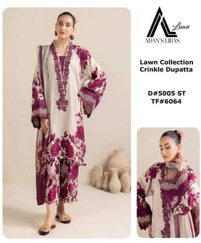 ladis unstitched baranded suits 3. pcs