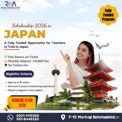 primary n secondary school teachers, Japan scholarships
